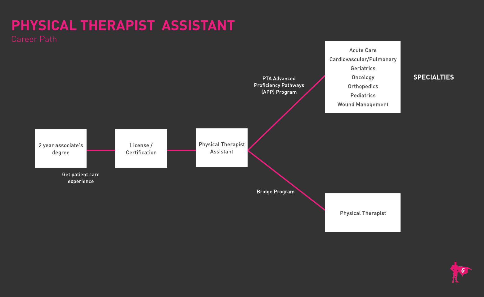 Gladeo Physical Therapist Assistant Roadmap